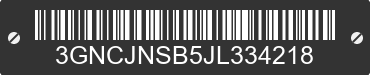 2018 CHEVROLET Trax 3GNCJNSB5JL334218 VIN decoded