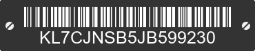 2018 CHEVROLET Trax KL7CJNSB5JB599230 VIN decoded