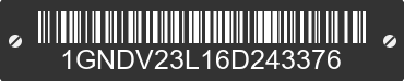 2006 CHEVROLET Uplander 1GNDV23L16D243376 VIN decoded