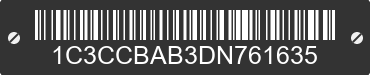 2013 CHRYSLER 200 1C3CCBAB3DN761635 VIN decoded