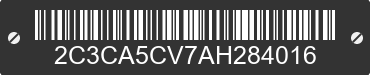 2010 CHRYSLER 300 2C3CA5CV7AH284016 VIN decoded
