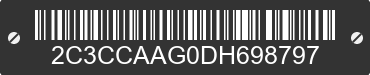 2013 CHRYSLER 300 2C3CCAAG0DH698797 VIN decoded