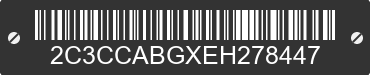 2014 CHRYSLER 300 2C3CCABGXEH278447 VIN decoded