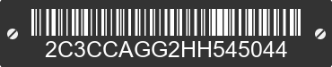 2017 CHRYSLER 300 2C3CCAGG2HH545044 VIN decoded