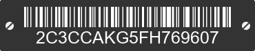 2015 CHRYSLER 300 2C3CCAKG5FH769607 VIN decoded