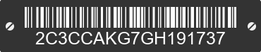 2016 CHRYSLER 300 2C3CCAKG7GH191737 VIN decoded