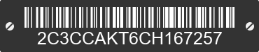2012 CHRYSLER 300 2C3CCAKT6CH167257 VIN decoded