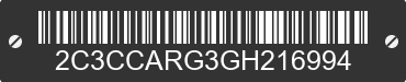 2016 CHRYSLER 300 2C3CCARG3GH216994 VIN decoded