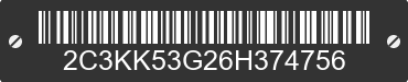 2006 CHRYSLER 300 2C3KK53G26H374756 VIN decoded