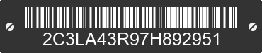 2007 CHRYSLER 300 2C3LA43R97H892951 VIN decoded