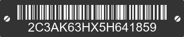 2005 CHRYSLER 300C 2C3AK63HX5H641859 VIN decoded