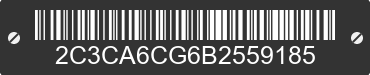 2011 CHRYSLER 300C 2C3CA6CG6B2559185 VIN decoded