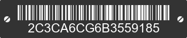2011 CHRYSLER 300C 2C3CA6CG6B3559185 VIN decoded
