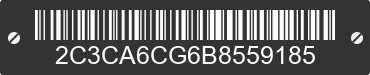 2011 CHRYSLER 300C 2C3CA6CG6B8559185 VIN decoded