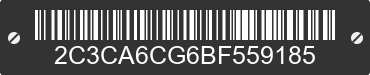 2011 CHRYSLER 300C 2C3CA6CG6BF559185 VIN decoded