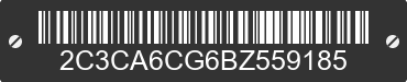 2011 CHRYSLER 300C 2C3CA6CG6BZ559185 VIN decoded