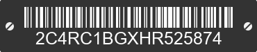 2017 CHRYSLER Pacifica 2C4RC1BGXHR525874 VIN decoded