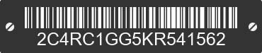 2019 CHRYSLER Pacifica 2C4RC1GG5KR541562 VIN decoded