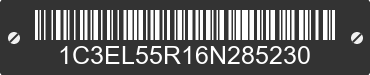 2006 CHRYSLER Sebring 1C3EL55R16N285230 VIN decoded