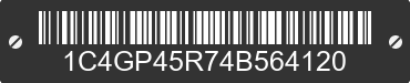 2004 CHRYSLER Town and Country 1C4GP45R74B564120 VIN decoded