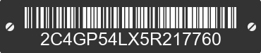 2005 CHRYSLER Town and Country 2C4GP54LX5R217760 VIN decoded