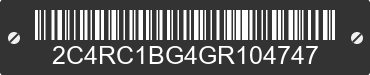 2016 CHRYSLER Town and Country 2C4RC1BG4GR104747 VIN decoded