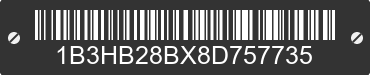 2008 DODGE Caliber 1B3HB28BX8D757735 VIN decoded