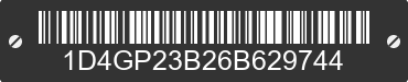 2006 DODGE Caravan/Grand Caravan 1D4GP23B26B629744 VIN decoded