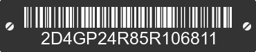 2005 DODGE Caravan/Grand Caravan 2D4GP24R85R106811 VIN decoded