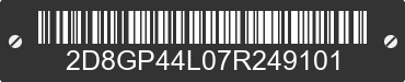 2007 DODGE Caravan/Grand Caravan 2D8GP44L07R249101 VIN decoded