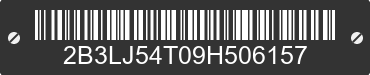 2009 DODGE Challenger 2B3LJ54T09H506157 VIN decoded