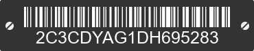 2013 DODGE Challenger 2C3CDYAG1DH695283 VIN decoded