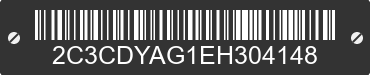2014 DODGE Challenger 2C3CDYAG1EH304148 VIN decoded