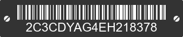 2014 DODGE Challenger 2C3CDYAG4EH218378 VIN decoded