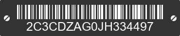 2018 DODGE Challenger 2C3CDZAG0JH334497 VIN decoded