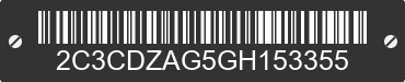2016 DODGE Challenger 2C3CDZAG5GH153355 VIN decoded
