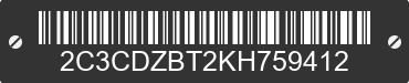 2019 DODGE Challenger 2C3CDZBT2KH759412 VIN decoded