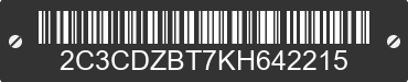2019 DODGE Challenger 2C3CDZBT7KH642215 VIN decoded