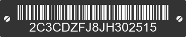 2018 DODGE Challenger 2C3CDZFJ8JH302515 VIN decoded