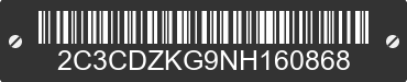 2022 DODGE Challenger 2C3CDZKG9NH160868 VIN decoded