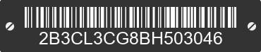 2011 DODGE Charger 2B3CL3CG8BH503046 VIN decoded