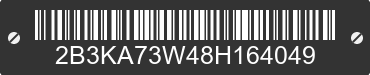 2008 DODGE Charger 2B3KA73W48H164049 VIN decoded
