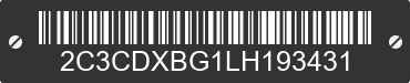 2020 DODGE Charger 2C3CDXBG1LH193431 VIN decoded