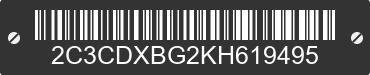 2019 DODGE Charger 2C3CDXBG2KH619495 VIN decoded