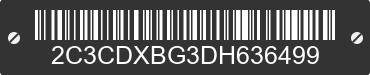 2013 DODGE Charger 2C3CDXBG3DH636499 VIN decoded