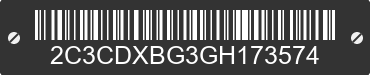 2016 DODGE Charger 2C3CDXBG3GH173574 VIN decoded