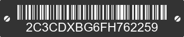 2015 DODGE Charger 2C3CDXBG6FH762259 VIN decoded