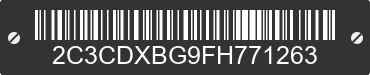2015 DODGE Charger 2C3CDXBG9FH771263 VIN decoded