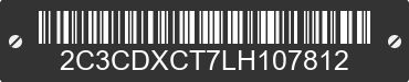 2020 DODGE Charger 2C3CDXCT7LH107812 VIN decoded