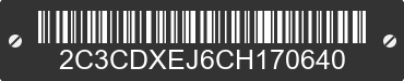 2012 DODGE Charger 2C3CDXEJ6CH170640 VIN decoded